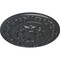 Ekena Millwork Sydney Ceiling Medallion (Fits Canopies up to 5 3/4"), Hand-Painted Pewter, 27 3/4"OD x 2"P CM27SYPES - alternate 4